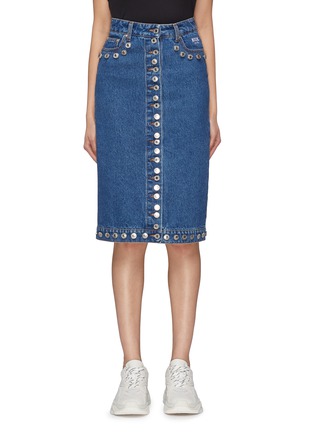 Main View - Click To Enlarge - MSGM - Button denim skirt
