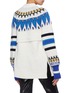 Back View - Click To Enlarge - MSGM - Extended tiered hem graphic jacquard sweater