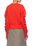 Back View - Click To Enlarge - MSGM - Ruched sleeve logo print sweatshirt