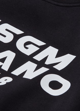  - MSGM - Cutout back logo print sweatshirt