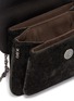 Detail View - Click To Enlarge - RODO - Strass velvet ribbon embellished crossbody satchel