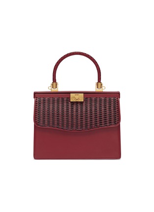 Main View - Click To Enlarge - RODO - Woven flap leather satchel bag