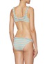 Back View - Click To Enlarge - SOLID & STRIPED - 'The Milly' ruffle stripe seersucker bikini top