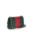 Detail View - Click To Enlarge - GUCCI - 'Cestino' Web stripe woven wicker small crossbody bag