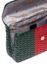 Detail View - Click To Enlarge - GUCCI - 'Cestino' Web stripe woven wicker small crossbody bag