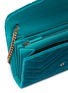 Detail View - Click To Enlarge - GUCCI - 'GG Marmont mini' matelassé velvet chain bag