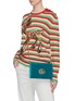 Figure View - Click To Enlarge - GUCCI - 'GG Marmont mini' matelassé velvet chain bag