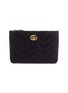 Main View - Click To Enlarge - GUCCI - 'GG Marmont' quilted velvet pouch