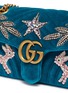  - GUCCI - 'GG Marmont' embellished small velvet crossbody bag