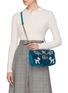 Figure View - Click To Enlarge - GUCCI - 'GG Marmont' embellished small velvet crossbody bag