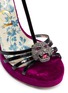 Detail View - Click To Enlarge - GUCCI - 'Elias' tiger embellished strappy sandals