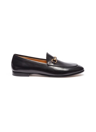 Main View - Click To Enlarge - GUCCI - 'Jordaan' horsebit leather loafers