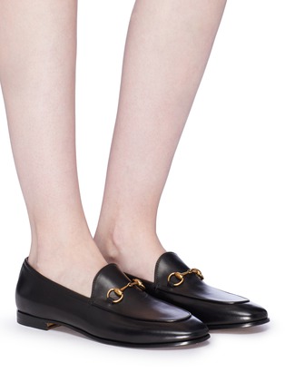 Figure View - Click To Enlarge - GUCCI - 'Jordaan' horsebit leather loafers