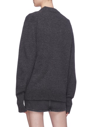 Back View - Click To Enlarge - ACNE STUDIOS - 'Neve Face' patch wool cardigan