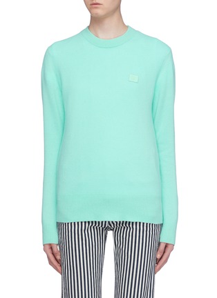 Main View - Click To Enlarge - ACNE STUDIOS - 'Nalon Face' patch wool sweater