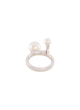  - TASAKI - Diamond Akoya pearl 18k white gold ring