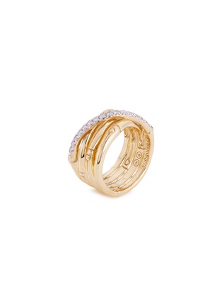 Main View - Click To Enlarge - JOHN HARDY - 'Bamboo' diamond 18k yellow gold ring