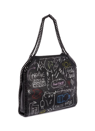 Detail View - Click To Enlarge - STELLA MCCARTNEY - 'Falabella' small graffiti print faux leather chain tote