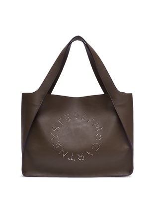 Main View - Click To Enlarge - STELLA MCCARTNEY - 'Stella' stud logo faux leather tote