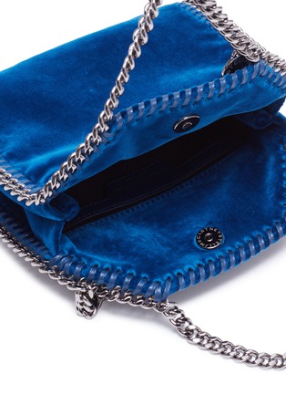 Detail View - Click To Enlarge - STELLA MCCARTNEY - 'Falabella' tiny velvet chain tote