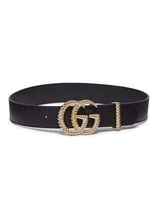Main View - Click To Enlarge - GUCCI - GG torchon logo leather belt