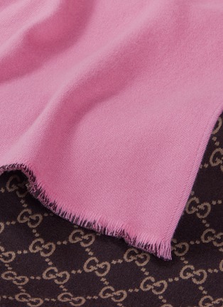 Detail View - Click To Enlarge - GUCCI - GG wool-silk scarf