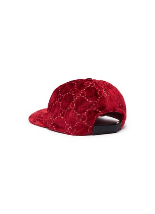 Figure View - Click To Enlarge - GUCCI - GG logo embroidered velvet baseball cap