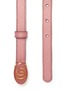Detail View - Click To Enlarge - GUCCI - GG oval enamel buckle leather belt