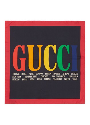 Main View - Click To Enlarge - GUCCI - 'Gucci Cities' print silk scarf