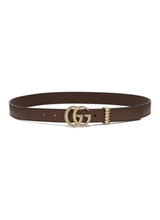 Main View - Click To Enlarge - GUCCI - GG torchon logo buckle leather belt