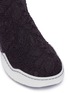 Detail View - Click To Enlarge - STELLA MCCARTNEY - Corded lace overlay knit sock sneakers