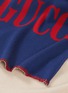 Detail View - Click To Enlarge - GUCCI - Logo stripe wool silk scarf