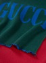 Detail View - Click To Enlarge - GUCCI - Logo stripe wool silk scarf