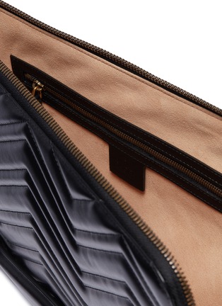 Detail View - Click To Enlarge - GUCCI - 'GG Marmont' matelassé leather portfolio
