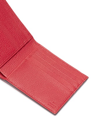 Detail View - Click To Enlarge - GUCCI - Logo print leather bifold wallet