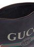 Detail View - Click To Enlarge - GUCCI - Logo print medium leather zip pouch
