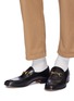 Figure View - Click To Enlarge - GUCCI - Horsebit leather step-in loafers