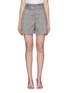 Main View - Click To Enlarge - 72723 - Belted houndstooth check plaid paperbag shorts