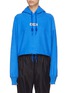 Main View - Click To Enlarge - ANGEL CHEN - Logo patch drawstring hoodie