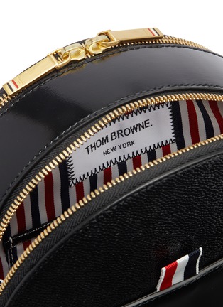 Detail View - Click To Enlarge - THOM BROWNE  - Pebble grain leather crossbody hat box bag