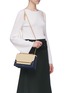 Front View - Click To Enlarge - STRATHBERRY - 'East/West' colourblock leather crossbody bag