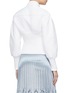 Back View - Click To Enlarge - 10199 - Puff sleeve quilted panel half-zip turtleneck top