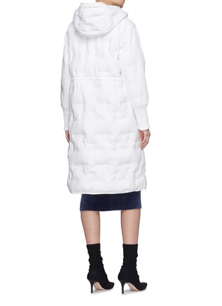 Back View - Click To Enlarge - 10199 - Drawcord hooded down puffer coat