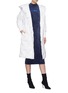 Figure View - Click To Enlarge - 10199 - Drawcord hooded down puffer coat