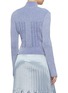Back View - Click To Enlarge - 10199 - Mix velour knit turtleneck top