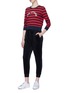 Figure View - Click To Enlarge - THE UPSIDE - 'Hoya' velvet jogging pants