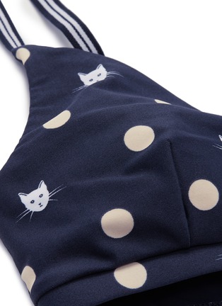 Detail View - Click To Enlarge - THE UPSIDE - 'Cats' print sports bra