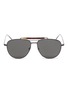 Main View - Click To Enlarge - TOMAS MAIER - Tortoiseshell brow bar metal aviator sunglasses