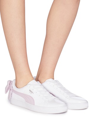 Figure View - Click To Enlarge - PUMA - 'Basket Bow' patent sneakers