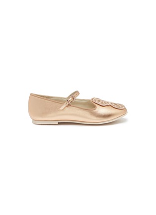 Main View - Click To Enlarge - SOPHIA WEBSTER - 'Bibi Butterfly Mini' appliqué leather toddler Mary Jane flats
